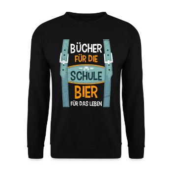 Livres pour l’école Bière pour la vie - Sweat-shirt Unisexe - noir - Devant - Alina (178cm) & Michal (187cm)