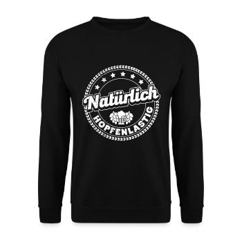 Tente à bière naturellement houblonnée drôle - Sweat-shirt Unisexe - noir - Devant - Alina (178cm) & Michal (187cm)
