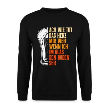 Wie tut das Herz weh wenn ich den Boden seh - Unisex Pullover - Schwarz - Vorne - Alina (178cm) & Michal (187cm)
