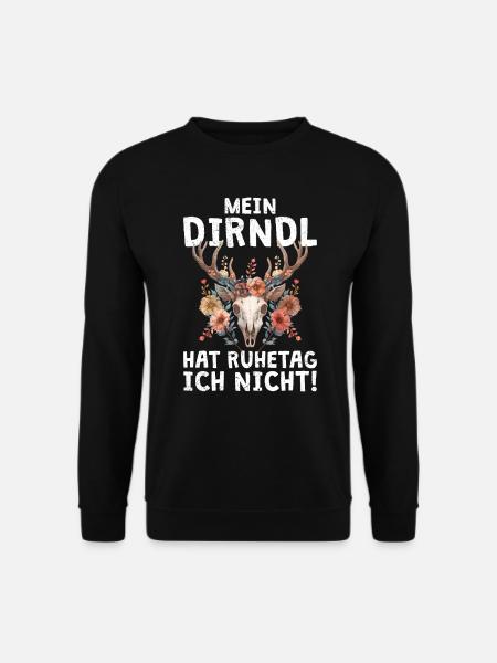 Mein Dirndl hat Ruhetag ich nicht Trachtenshirt - Unisex Pullover - Schwarz