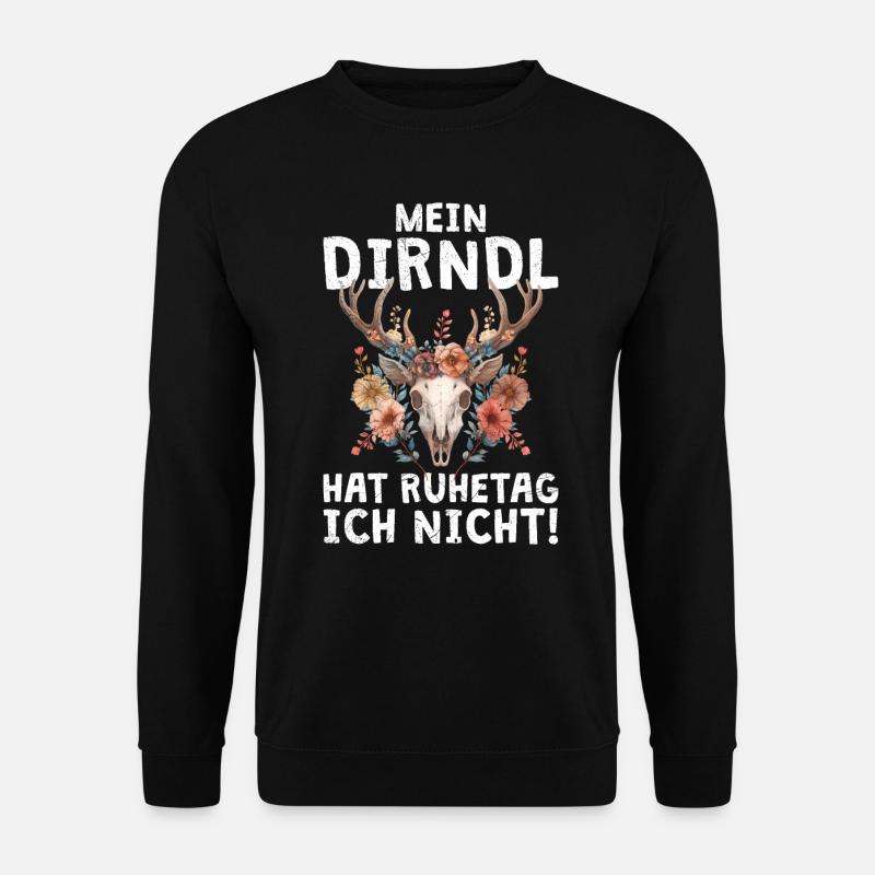 Mein Dirndl hat Ruhetag ich nicht Trachtenshirt - Unisex Pullover - Schwarz
