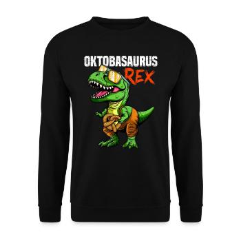 Oktobasaurus Rex Pretzelrex Pretzelsaurus - Sweat-shirt Unisexe - noir - Devant - Alina (178cm) & Michal (187cm)