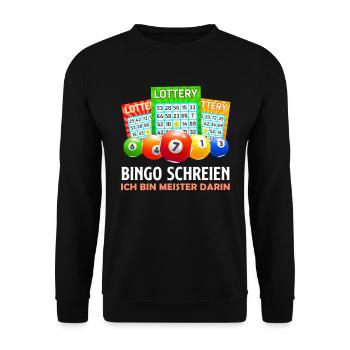BINGO CRIER JE SUIS UN MAÎTRE DANS CE DOMAINE DRÔLE - Sweat-shirt Unisexe - noir - Devant - Alina (178cm) & Michal (187cm)