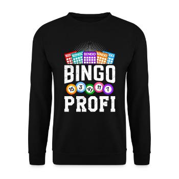 Bingo Player BINGO PRO Bingo Lovers - Unisex Sweatshirt - black - Front - Alina (178cm) & Michal (187cm)