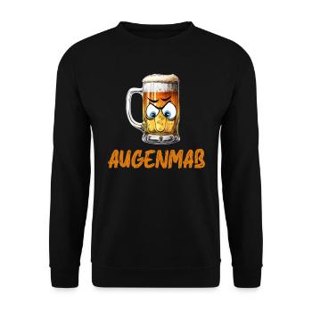 Munich Folk Festival AUGENMAẞ Funny Beer Tent - Unisex Sweatshirt - black - Front - Alina (178cm) & Michal (187cm)