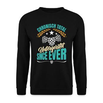 Munich Folk Festival CHRONICALLY TOTALLY UNDERMATED - Unisex Sweatshirt - black - Front - Alina (178cm) & Michal (187cm)