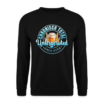 Munich Folk Festival CHRONICALLY TOTALLY UNTERGERSTED - Unisex Sweatshirt - black - Front - Alina (178cm) & Michal (187cm)