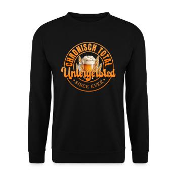 Munich Folk Festival CHRONICALLY TOTALLY UNTERGERSTED - Unisex Sweatshirt - black - Front - Alina (178cm) & Michal (187cm)