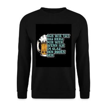 Munich Folk Festival HOW DOES MY HEART HURT - Unisex Sweatshirt - black - Front - Alina (178cm) & Michal (187cm)