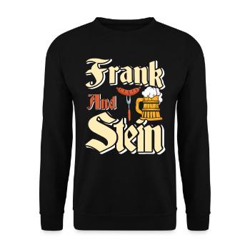 Festival folklorique de Munich Tente à bière FRANK AND STEIN - Sweat-shirt Unisexe - noir - Devant - Alina (178cm) & Michal (187cm)