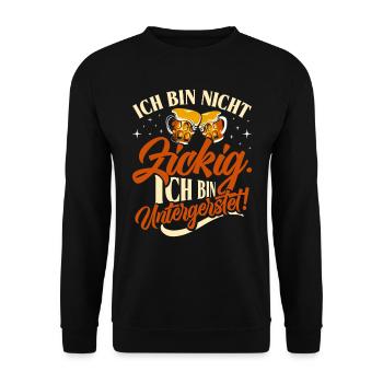 Münchner Volksfest NICHT BIN UNTERGERSTET - Unisex Pullover - Schwarz - Vorne - Alina (178cm) & Michal (187cm)