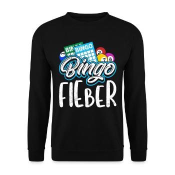 BINGO PALS Bingo Players Fun Bingo - Unisex Sweatshirt - black - Front - Alina (178cm) & Michal (187cm)