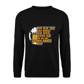 Munich Folk Festival HOW DOES MY HEART HURT - Unisex Sweatshirt - black - Front - Alina (178cm) & Michal (187cm)
