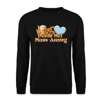 Munich Folk Festival DES IS MEI COSTUME SUR MESURE Drôle - Sweat-shirt Unisexe - noir - Devant - Alina (178cm) & Michal (187cm)