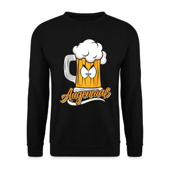 Munich Folk Festival AUGENMAẞ Funny Beer Tent - Unisex Sweatshirt - black - Front - Alina (178cm) & Michal (187cm)