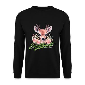 ERSATZDIRNDL Münchner Volksfest Dirndl Damen - Unisex Sweatshirt - black - Front - Alina (178cm) & Michal (187cm)