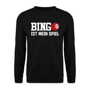 Bingo Player BINGO IS MY GAME Fun Bingo - Unisex Sweatshirt - black - Front - Alina (178cm) & Michal (187cm)