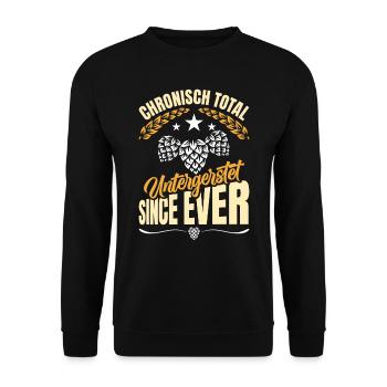 Munich Folk Festival CHRONICALLY TOTALLY UNDERMATED - Unisex Sweatshirt - black - Front - Alina (178cm) & Michal (187cm)