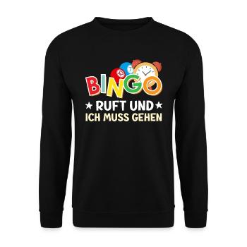 BINGO CALLS AND I MUST TO GO Amateurs de bingo - Sweat-shirt Unisexe - noir - Devant - Alina (178cm) & Michal (187cm)