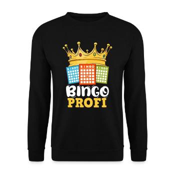 Bingo Player BINGO PRO Bingo Lovers - Unisex Sweatshirt - black - Front - Alina (178cm) & Michal (187cm)