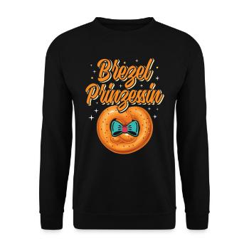 BREZEL PRINCESS Munich Folk Festival Women - Unisex Sweatshirt - black - Front - Alina (178cm) & Michal (187cm)