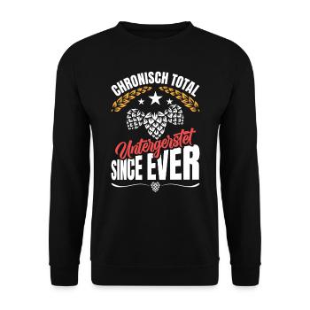 Munich Folk Festival CHRONICALLY TOTALLY UNDERMATED - Unisex Sweatshirt - black - Front - Alina (178cm) & Michal (187cm)