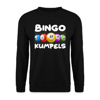 Bingo Freunde BINGO KUMPELS Bingospieler Casino - Unisex Pullover - Schwarz - Vorne - Alina (178cm) & Michal (187cm)