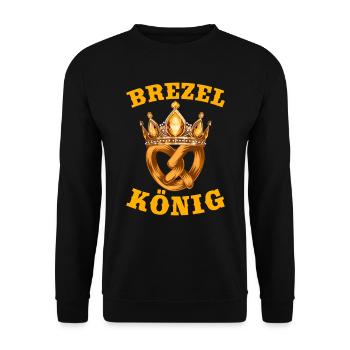 Münchner Volksfest BREZEL KÖNIG Lustiges - Sweat-shirt Unisexe - noir - Devant - Alina (178cm) & Michal (187cm)