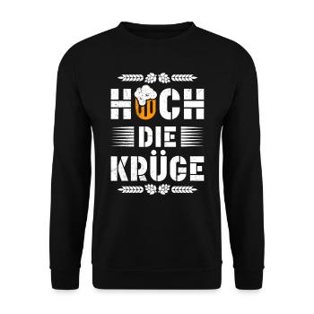 Levez les chopes de la Fête de la bière bavaroise - Sweat-shirt Unisexe - noir - Devant - Alina (178cm) & Michal (187cm)
