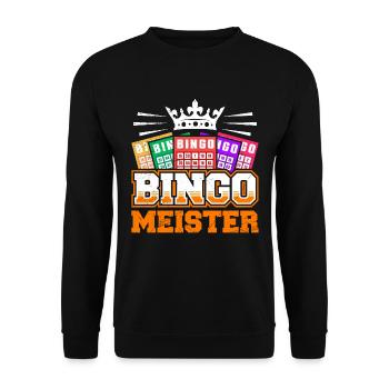 Bingo Players BINGO MASTER Bingo Lovers - Unisex Sweatshirt - black - Front - Alina (178cm) & Michal (187cm)