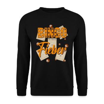 Bingo Play BINGO FEVER Funny Bingo Player - Unisex Sweatshirt - black - Front - Alina (178cm) & Michal (187cm)