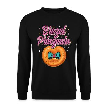 BREZEL PRINCESS Munich Folk Festival Women - Unisex Sweatshirt - black - Front - Alina (178cm) & Michal (187cm)