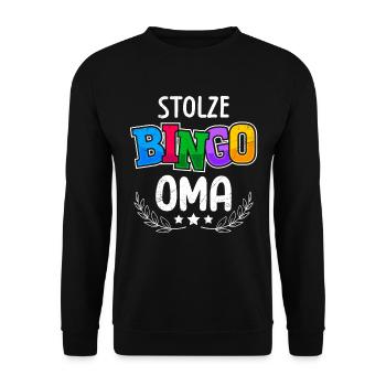 Joueur de bingo PROUD BINGO GRANNY Bingo drôle - Sweat-shirt Unisexe - noir - Devant - Alina (178cm) & Michal (187cm)