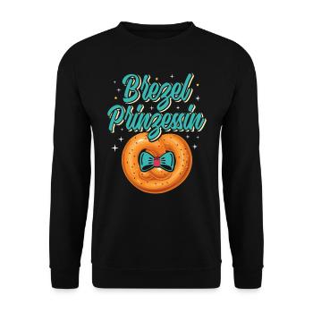 BREZEL PRINCESS Munich Folk Festival Women - Unisex Sweatshirt - black - Front - Alina (178cm) & Michal (187cm)