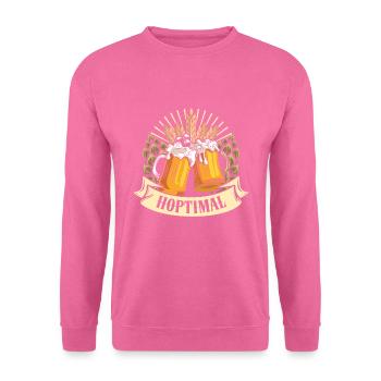 Münchner Volksfest HOPTIMAL Lustiges Bierfan - Unisex Pullover - Pink - Vorne