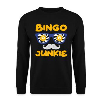 Bingo Player BINGO JUNKIE Binge Lover - Unisex Sweatshirt - black - Front - Alina (178cm) & Michal (187cm)
