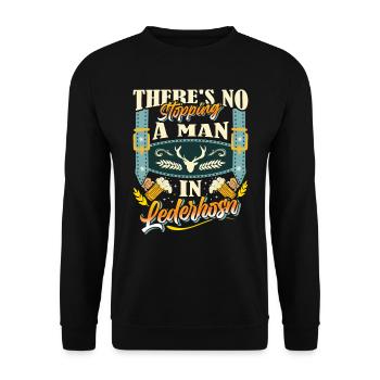 Festival folklorique de Munich IL N’Y A PAS D’ARRÊT D’HOMME - Sweat-shirt Unisexe - noir - Devant - Alina (178cm) & Michal (187cm)