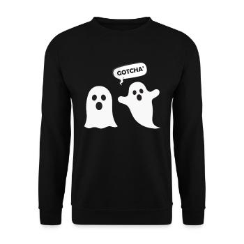 Halloween Costume Kids GOTCHA! Fun - Unisex Sweatshirt - black - Front - Alina (178cm) & Michal (187cm)