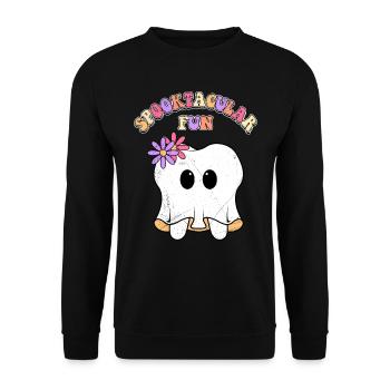 Halloween Party SPUK-TAKULÄRER SPAß Lustiges - Unisex Pullover - Schwarz - Vorne - Alina (178cm) & Michal (187cm)