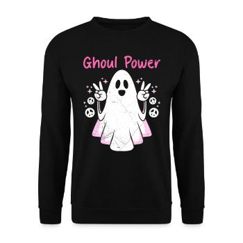 Halloween Costume Kids GHOST POWER Girls - Unisex Sweatshirt - black - Front - Alina (178cm) & Michal (187cm)