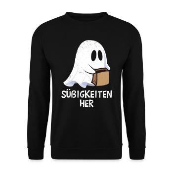 Costume d’Halloween Enfants SWEETS HER Funny - Sweat-shirt Unisexe - noir - Devant - Alina (178cm) & Michal (187cm)