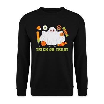 Fête d’Halloween TRICK OR TREAT Funny Kids - Sweat-shirt Unisexe - noir - Devant - Alina (178cm) & Michal (187cm)