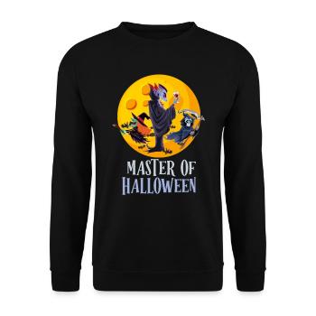 HALLOWEEN MASTER Funny Kids Halloween - Unisex Sweatshirt - black - Front - Alina (178cm) & Michal (187cm)