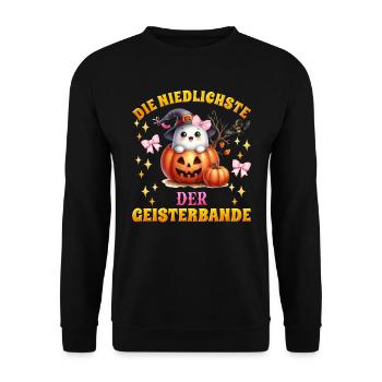 Halloween LE GANG DE FANTÔMES LE PLUS MIGNON Drôle - Sweat-shirt Unisexe - noir - Devant - Alina (178cm) & Michal (187cm)