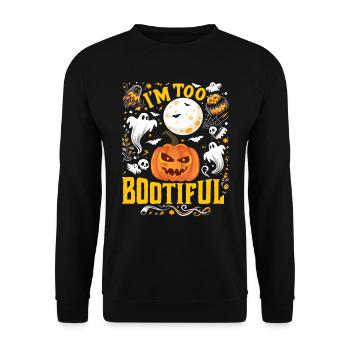 Costume d’Halloween Enfants JE SUIS TROP BOOTIFUL Drôle - Sweat-shirt Unisexe - noir - Devant - Alina (178cm) & Michal (187cm)