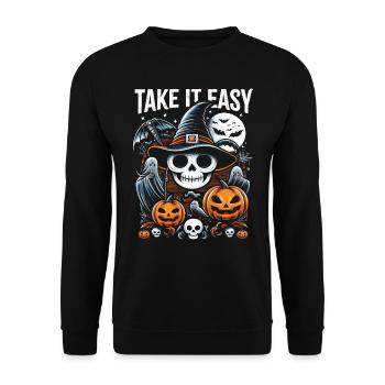 Costume d’Halloween Enfants TAKE IT EASY Fun - Sweat-shirt Unisexe - noir - Devant - Alina (178cm) & Michal (187cm)