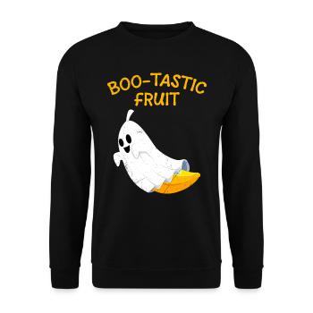 Halloween Party BOO-TASTIC FRUIT Funny Bananas - Unisex Sweatshirt - black - Front - Alina (178cm) & Michal (187cm)