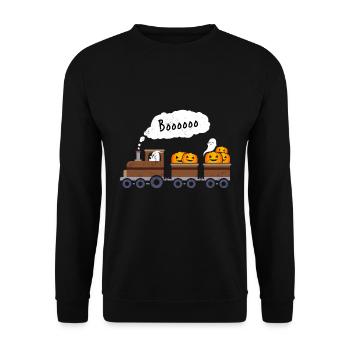 Costume d’Halloween Enfants BOOOOO Drôle Train - Sweat-shirt Unisexe - noir - Devant - Alina (178cm) & Michal (187cm)