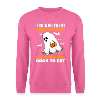 Halloween TRICK OR TREAT SMELL MY FEET Drôle - Sweat-shirt Unisexe - rose - Devant