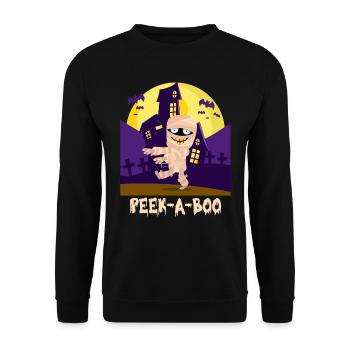 Halloween Party ERWISCHT Lustiges Halloween - Unisex Pullover - Schwarz - Vorne - Alina (178cm) & Michal (187cm)